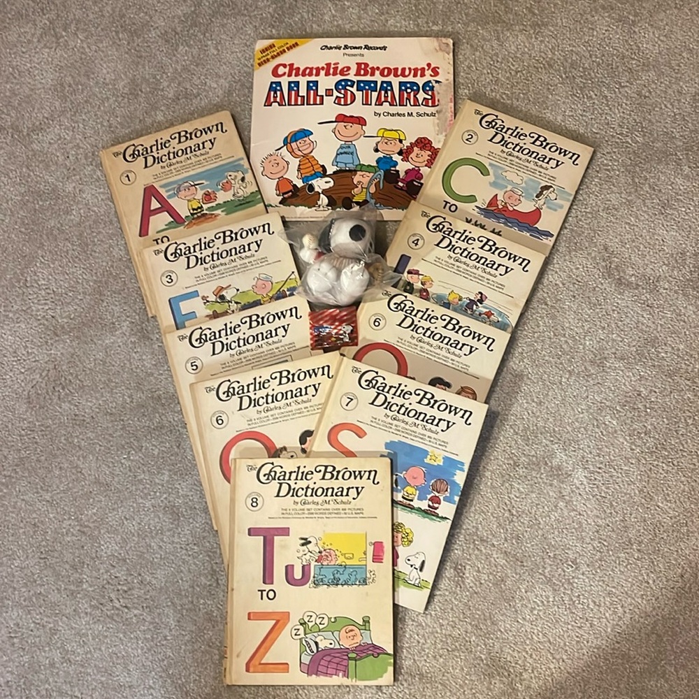 Charlie Brown vintage dictionaries volume one through eight